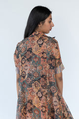 Top Dhoti Cape in Rust Colour sasyafashion