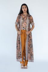 Top Dhoti Cape in Rust Colour sasyafashion