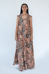 Silk Dress in Rust colour sasyafashion