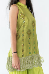 Flared Garara in Light Green Colour sasyafashion