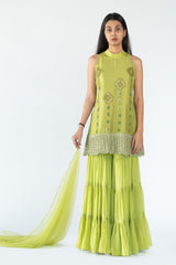 Flared Garara in Light Green Colour sasyafashion