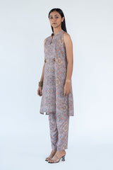 Silk Kurta Pant in Grey colour sasyafashion