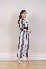 Designer Black and white colour jumpsuit sasyafashion