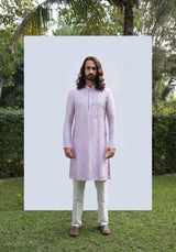 LILAC ZIG ZAG MIRROR KURTA SET sasyafashion
