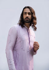 LILAC ZIG ZAG MIRROR KURTA SET sasyafashion