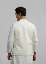 IVORY SHADED EMBRIODERED BUNDI sasyafashion