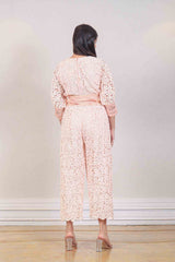 Designer Peach colour jumpsuit sasyafashion