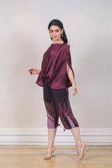 Designer wine colour co-ord sasyafashion