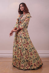 Multi Colour Designer Wear jacket set sasyafashion