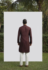 WINE EMBELLISHED KURTA SET sasyafashion