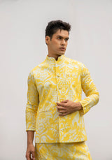 YELLOW PRINTED BUNDI sasyafashion