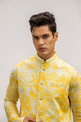 YELLOW PRINTED BUNDI sasyafashion