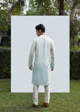 ICE BLUE ZIG ZAG MIRROR KURTA SET sasyafashion