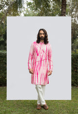 HOT PINK TYE DYE MIRROR KURTA SET sasyafashion