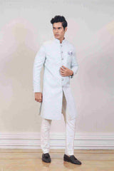 Indo Western For Men In White Colour sasyafashion
