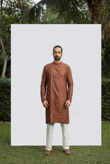 BROWN STITCHLINE KURTA SET sasyafashion