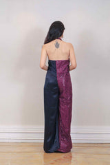 Designer Navy blue and Purple colour jumpsuit sasyafashion