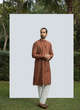 BROWN STITCHLINE KURTA SET sasyafashion