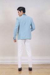 Blazer For Men In Light Blue Colour sasyafashion