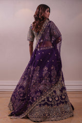 Designer Fuchsia Purple Embroidered Lehenga sasyafashion