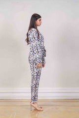 Designer White colour jumpsuit sasyafashion