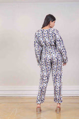 Designer White colour jumpsuit sasyafashion