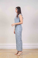 Designer Gray colour jumpsuit sasyafashion