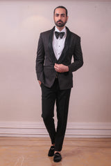 Designer Black Tuxido Blazer with Trouser Polynosic Fabric sasyafashion