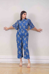 Designer Blue colour jumpsuit sasyafashion