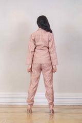Designer Pink colour Blazer set sasyafashion
