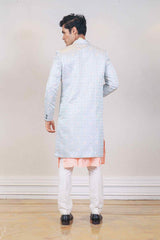 Kurta Jacket For Men In Blue & Pink Colour sasyafashion