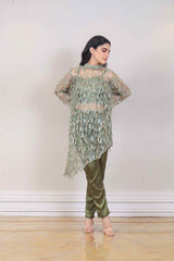 Designer Green colour co-ord sasyafashion