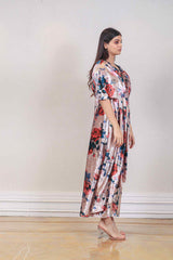 Designer Beige colour Gown sasyafashion