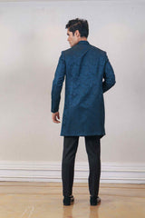 Indo Western For Men In Blue Colour sasyafashion