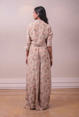 Designer Multi Printed Satin Gharara Set sasyafashion