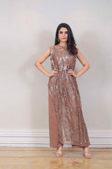 Designer Brown colour co-ord sasyafashion
