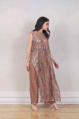 Designer Brown colour co-ord sasyafashion
