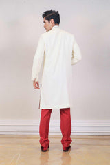 Indo Western For Men In White Colour sasyafashion
