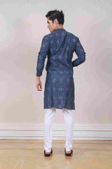 Kurta Set For Men In Blue Colour sasyafashion