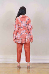 Designer Saffron colour Top sasyafashion