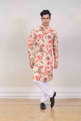 Kurta Set For Men In Yellow Colour sasyafashion