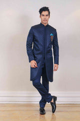 Indo Western For Men In Blue Colour sasyafashion