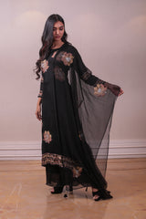 Designer Black Embedded Salwar Kameez Set sasyafashion