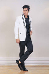 Blazer For Men In White Colour sasyafashion