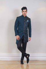 Indo Western For Men In Blue Colour sasyafashion