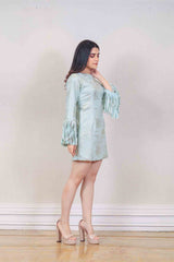 Designer Blue colour Dress sasyafashion
