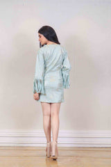 Designer Blue colour Dress sasyafashion