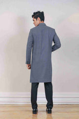 Indo Western For Men In Grey Colour sasyafashion