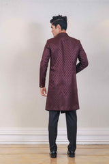 Indo Western For Men In Maroon Colour sasyafashion