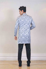 Indo Western For Men In Grey Colour sasyafashion